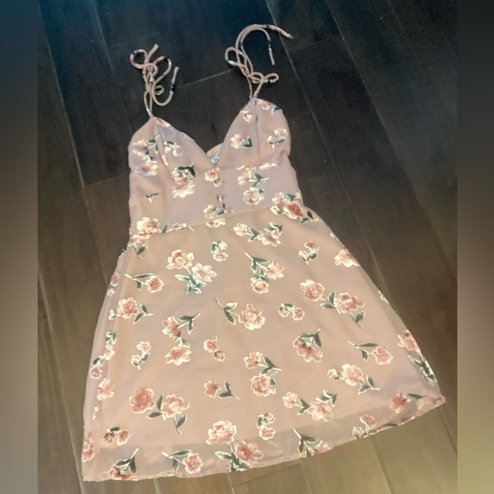 Tiger Mist Pink and Green Mini Dress